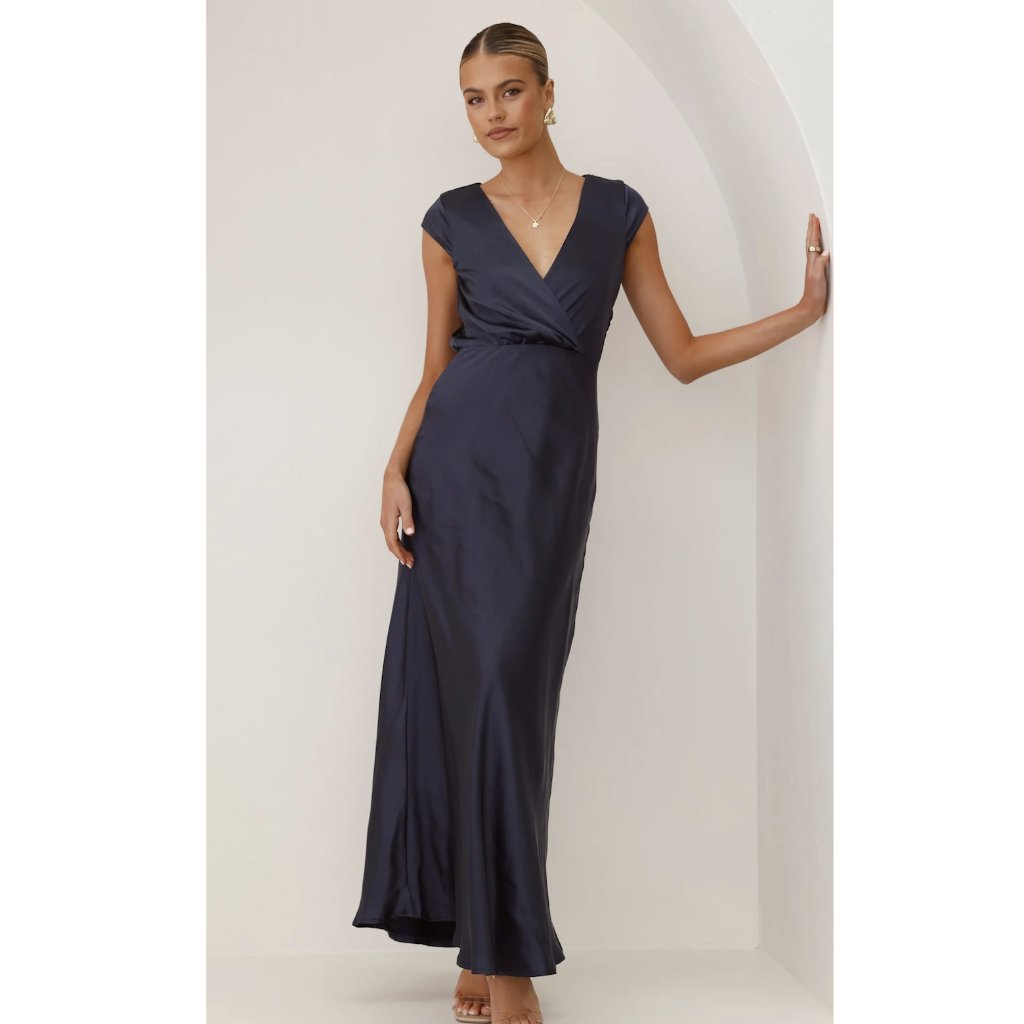 Nwt Billy J Selma Maxi Dress - Navy Size 10 M/L